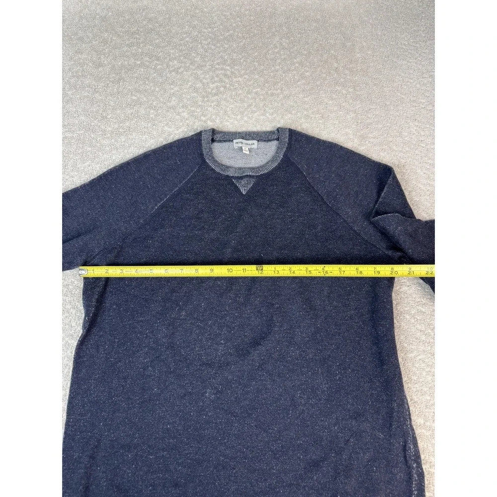 Peter Millar‎ Sweater Mens Medium Navy Blue Crewneck Merino Wool Knit Pullover